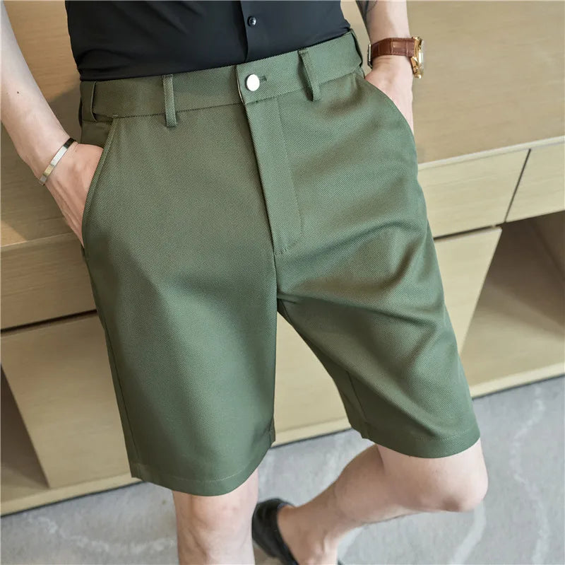 Men's Summer Thin Style Slim Fit  Elastic Waist Shorts