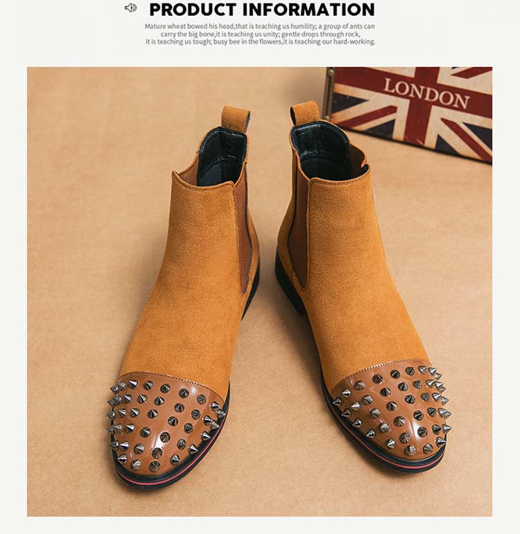Men's Chelsea Rivet Slip-On  Boots Size 38-46