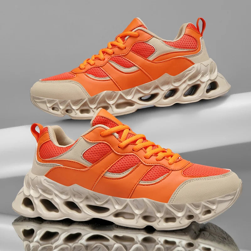 Men's Casual Breathable Sports Shoes Lace Up Comfortable Sneakers