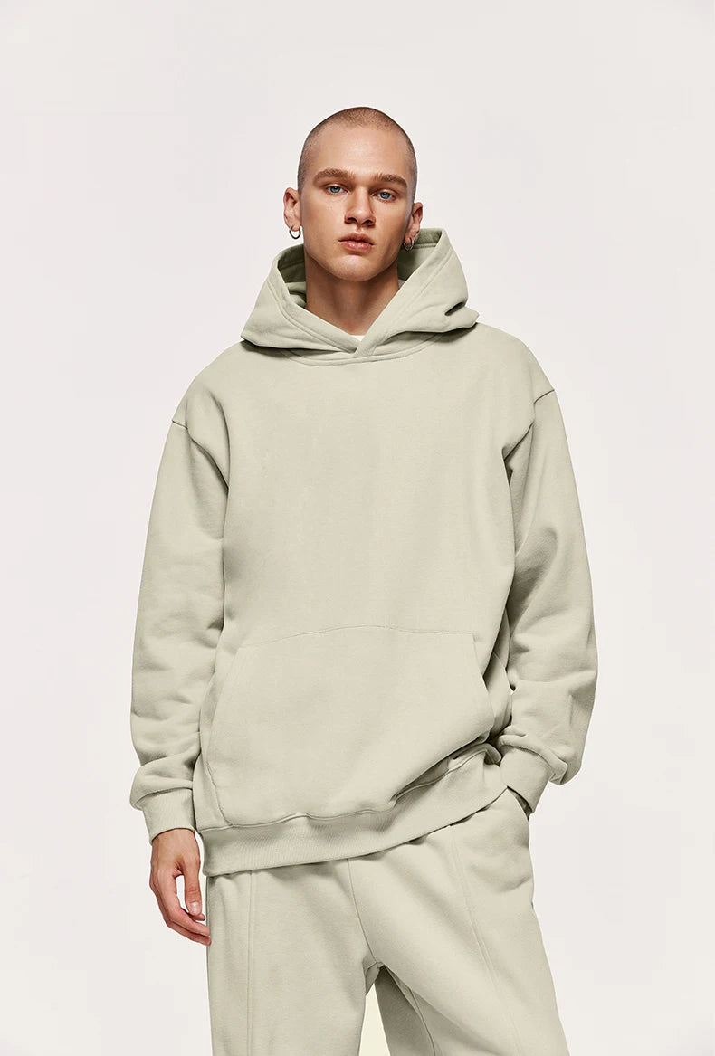 Unisex 460gsm Heavyweight Premium Cotton Oversized Plain Hoodie