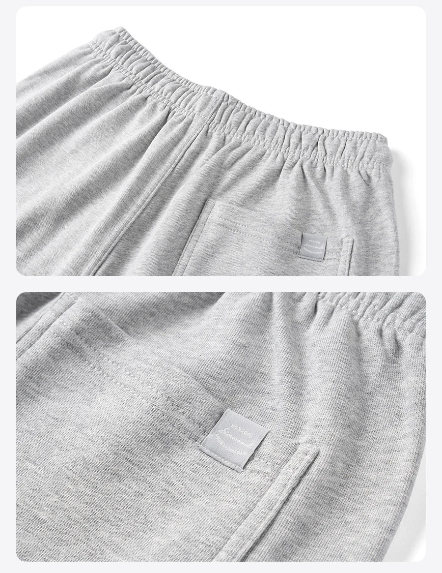 Men's Oversize Athletic Shorts - 390gsm Drawstring Raw Hem Running Shorts