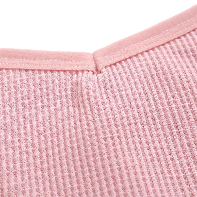 Women's Cotton Waffle Thongs 3-Piece Set - Low-Rise Comfortable Underwear