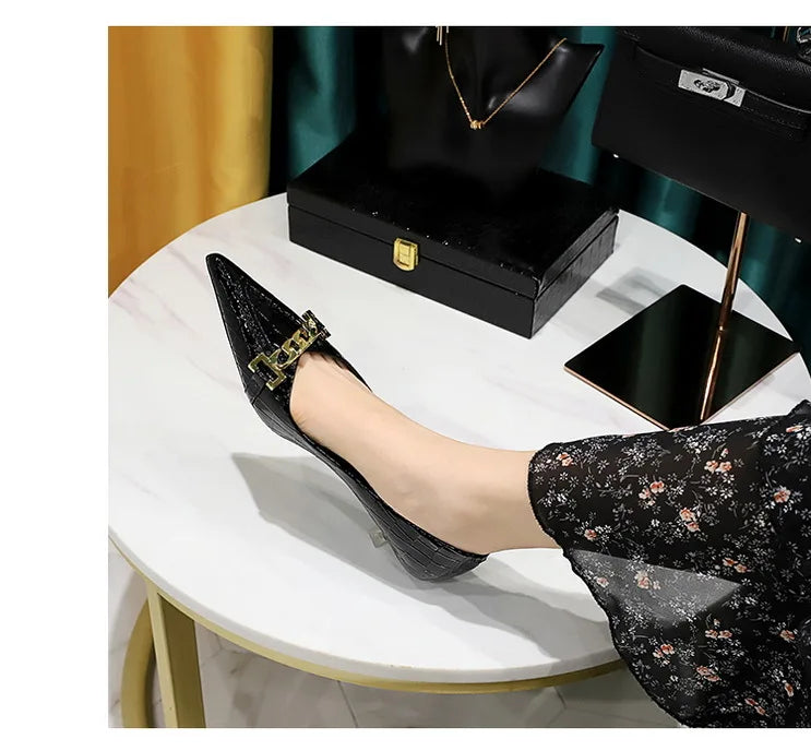 Patent Leather Stiletto Pumps - Professional Office Heels Available in 12 Colors