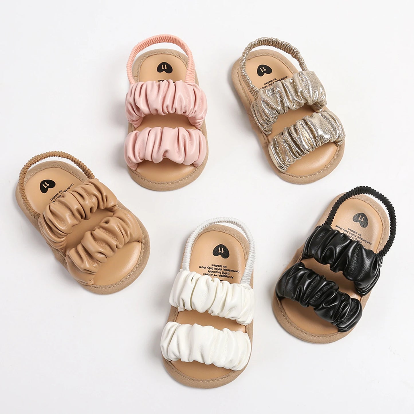 Baby Girls Soft Sole Sandals - Anti-Slip Princess Shoes