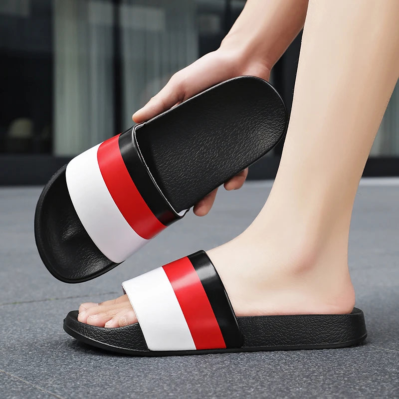 Men's Summer Slippers Sports Quick Dry Beach Sandals Flip Flops Slides