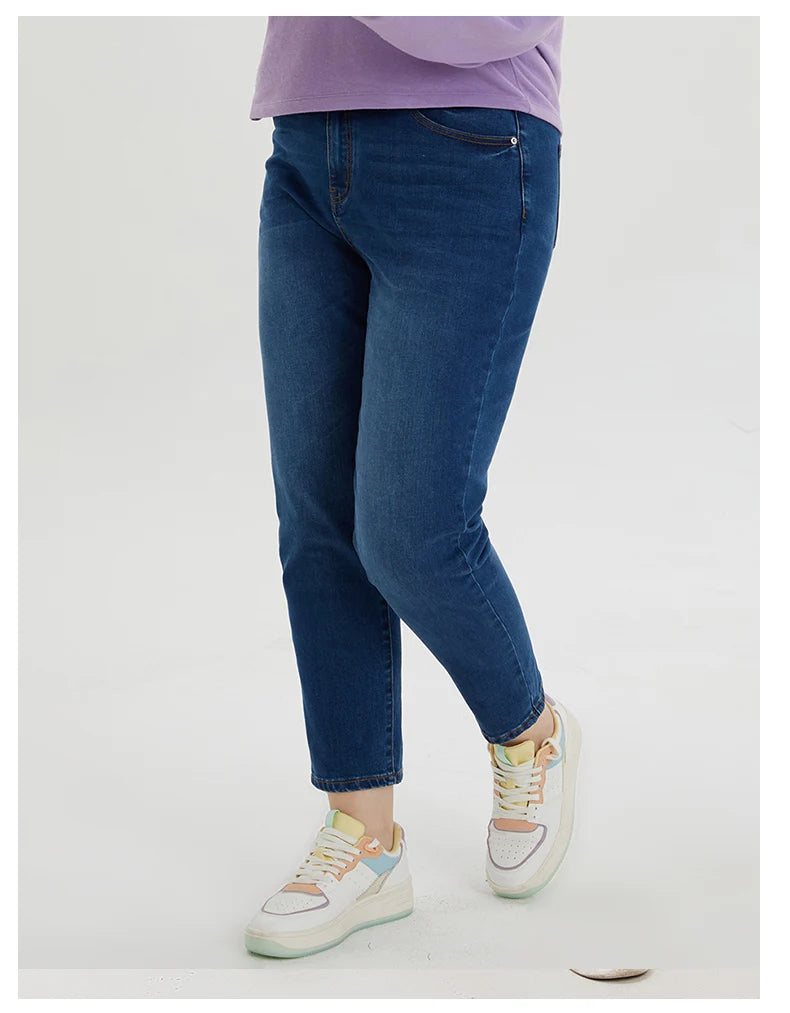 Women's High Waist Stretchy Harem Plus Size Tapered Denim Jeans