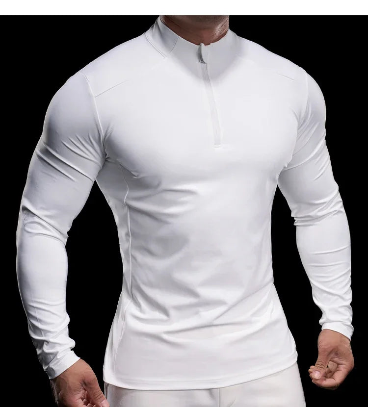 Men's Compression Long Sleeve Workout Gym Running Quick Dry Comfort Sports Bodybuilding Training T-Shirt