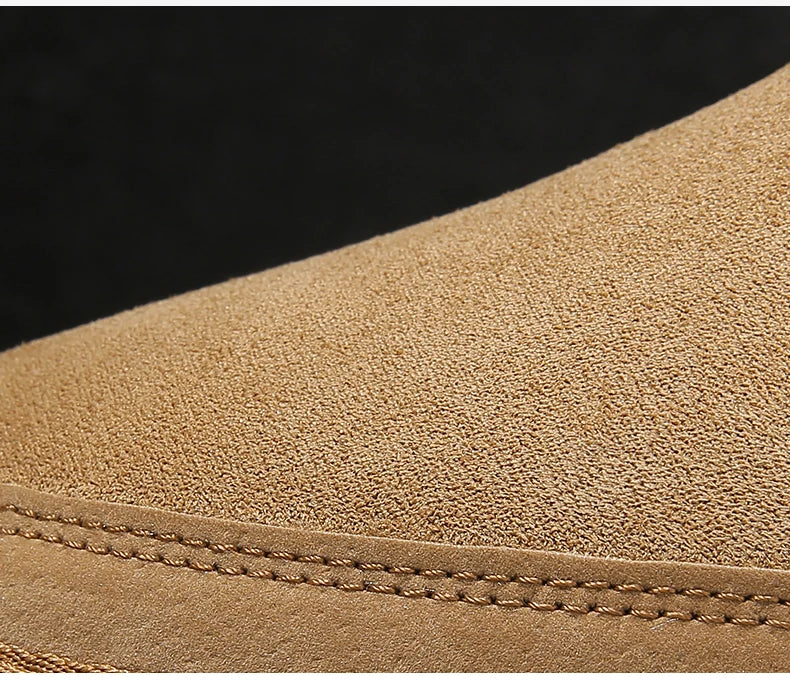 Men's Winter Snow Boots - Waterproof Fur-Lined Chelsea Boots