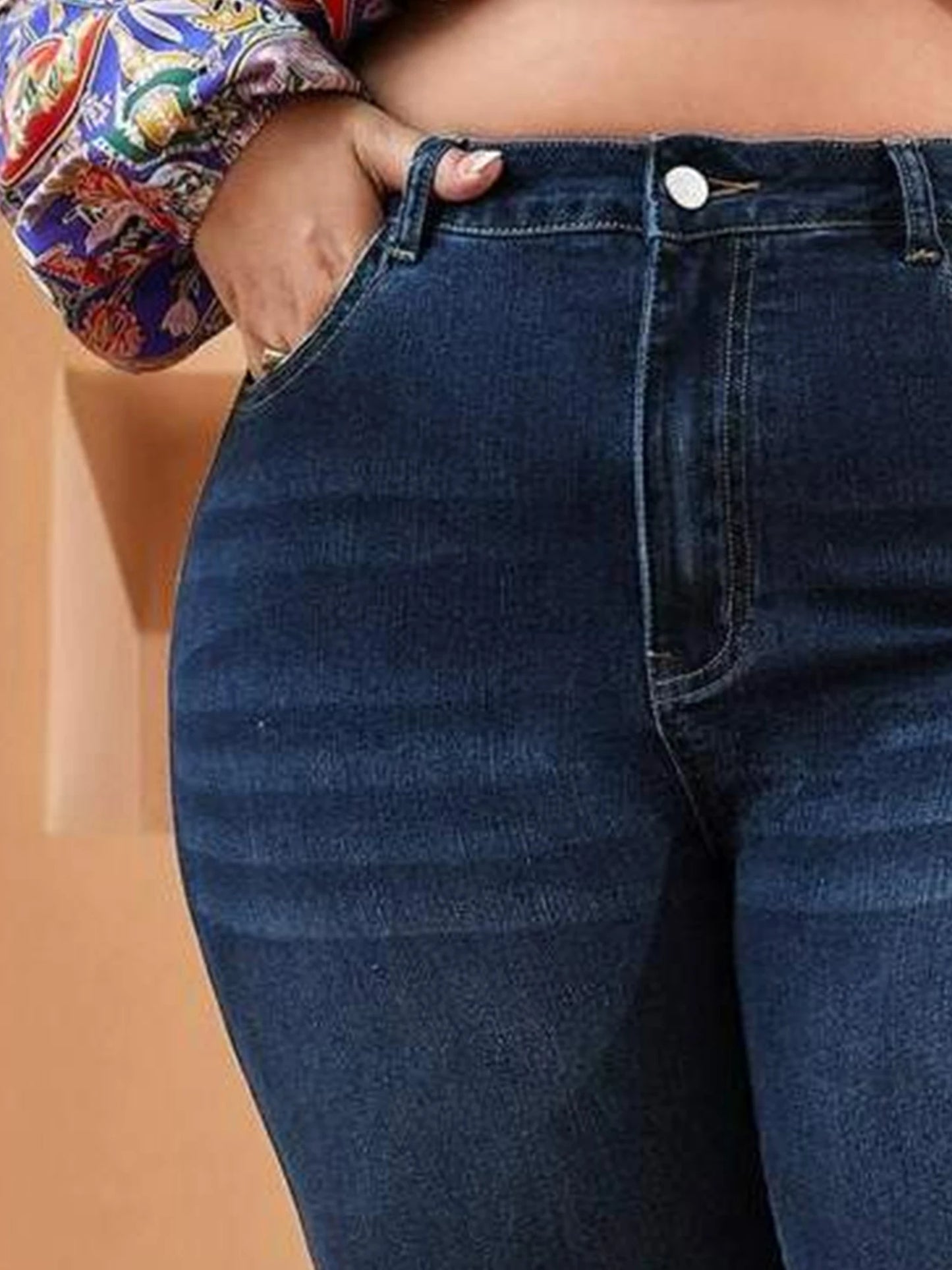 Women's Plus Size High Waist Stretch Denim Jeans