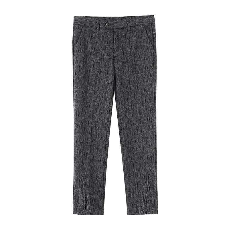 Men's Wool Blend Suit Trousers