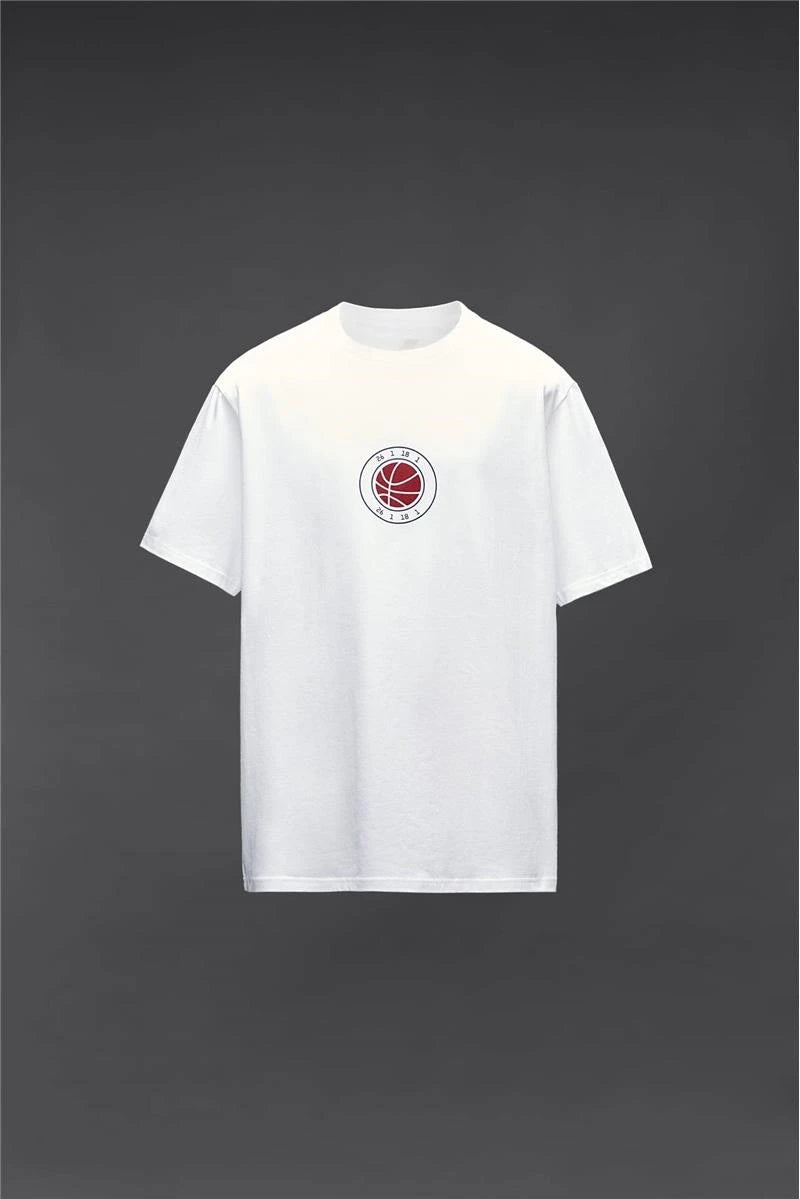 Men's Basketball Print Cotton T-Shirt