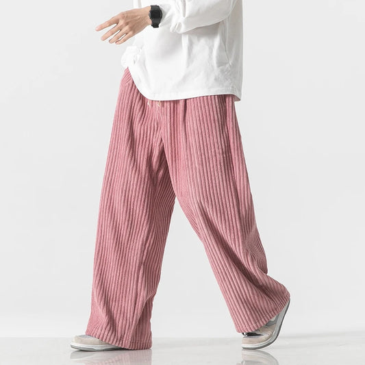 Men's Vintage Corduroy Loose Wide Leg Trousers