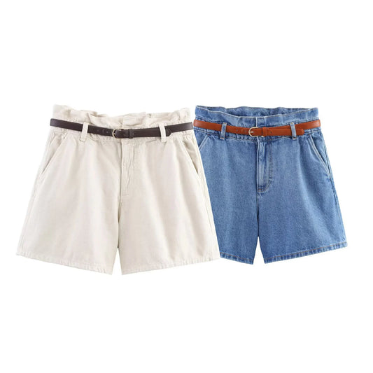 Women's Summer High Waisted  Denim Casual Shorts