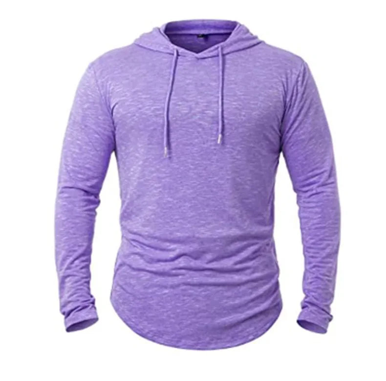 Men's Hooded Sweatshirt - Solid Colour Loose Fit Streetwear Hoodie