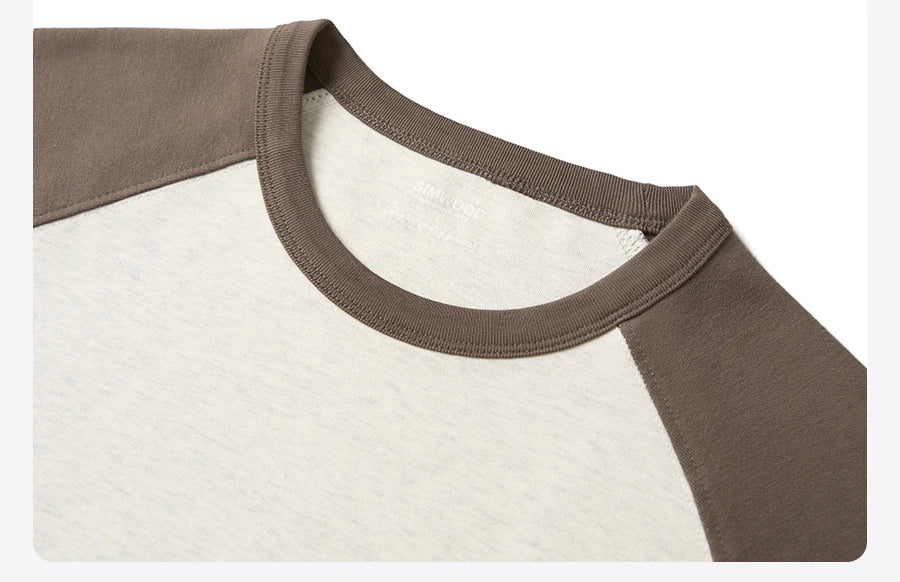 310gsm Warm Thermal Fabric Long Sleeve Raglan Sleeve T-Shirt