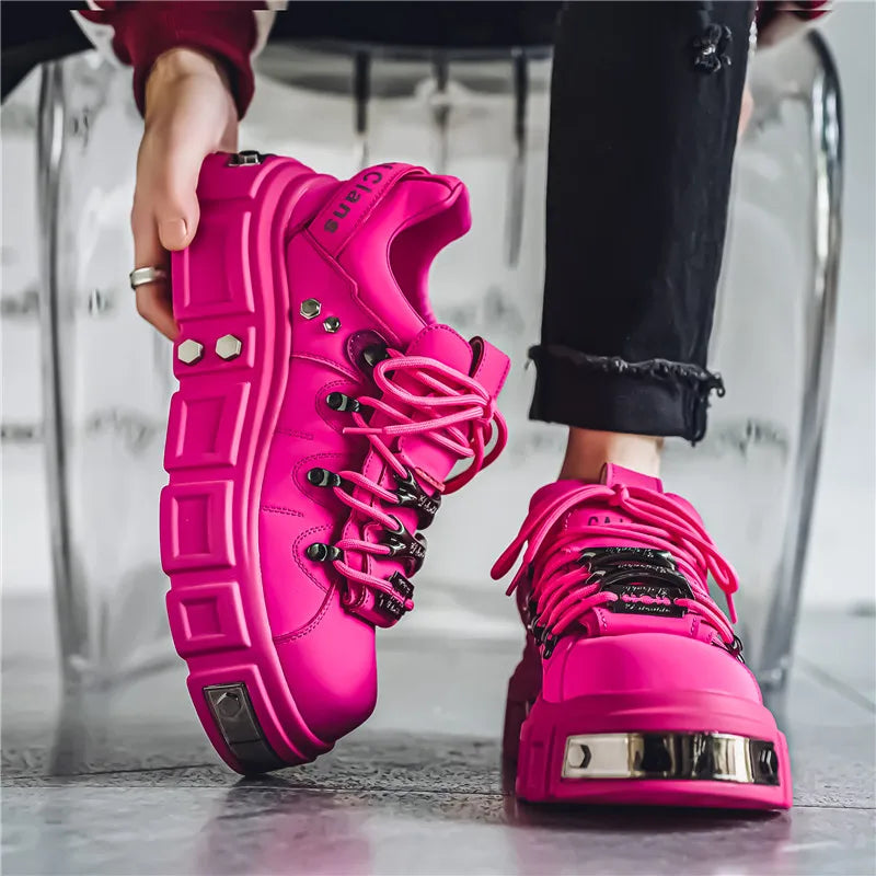 Men's Metal Punk Platform Shoes