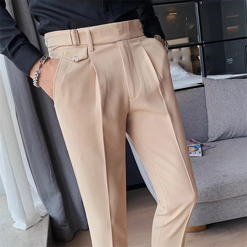 Men's Slim Fit Straight Trousers