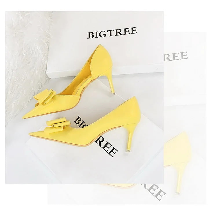 Bowknot Stiletto Heel Pumps