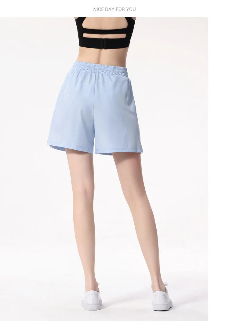 Women's Loose Running Shorts | Drawstring Waist with Pockets, Quick Dry S–XL