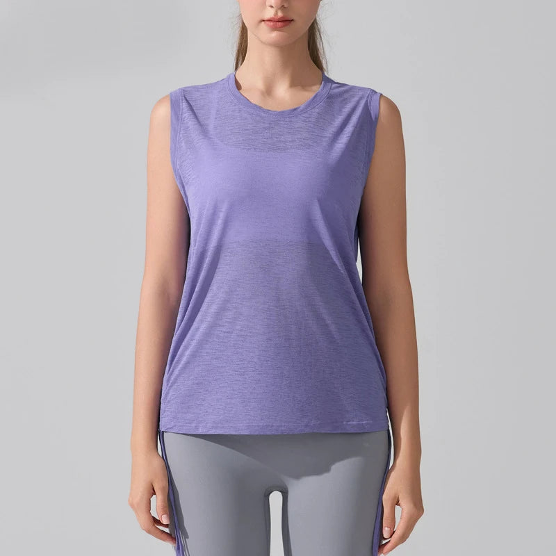 Women's Summer Gym T-Shirt - Breathable Quick Dry Fitness Tank Top