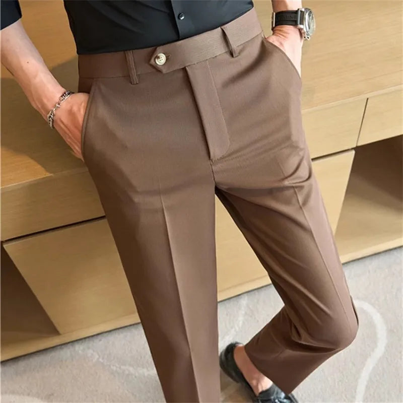 Men's Elastic Smart Casual Trousers