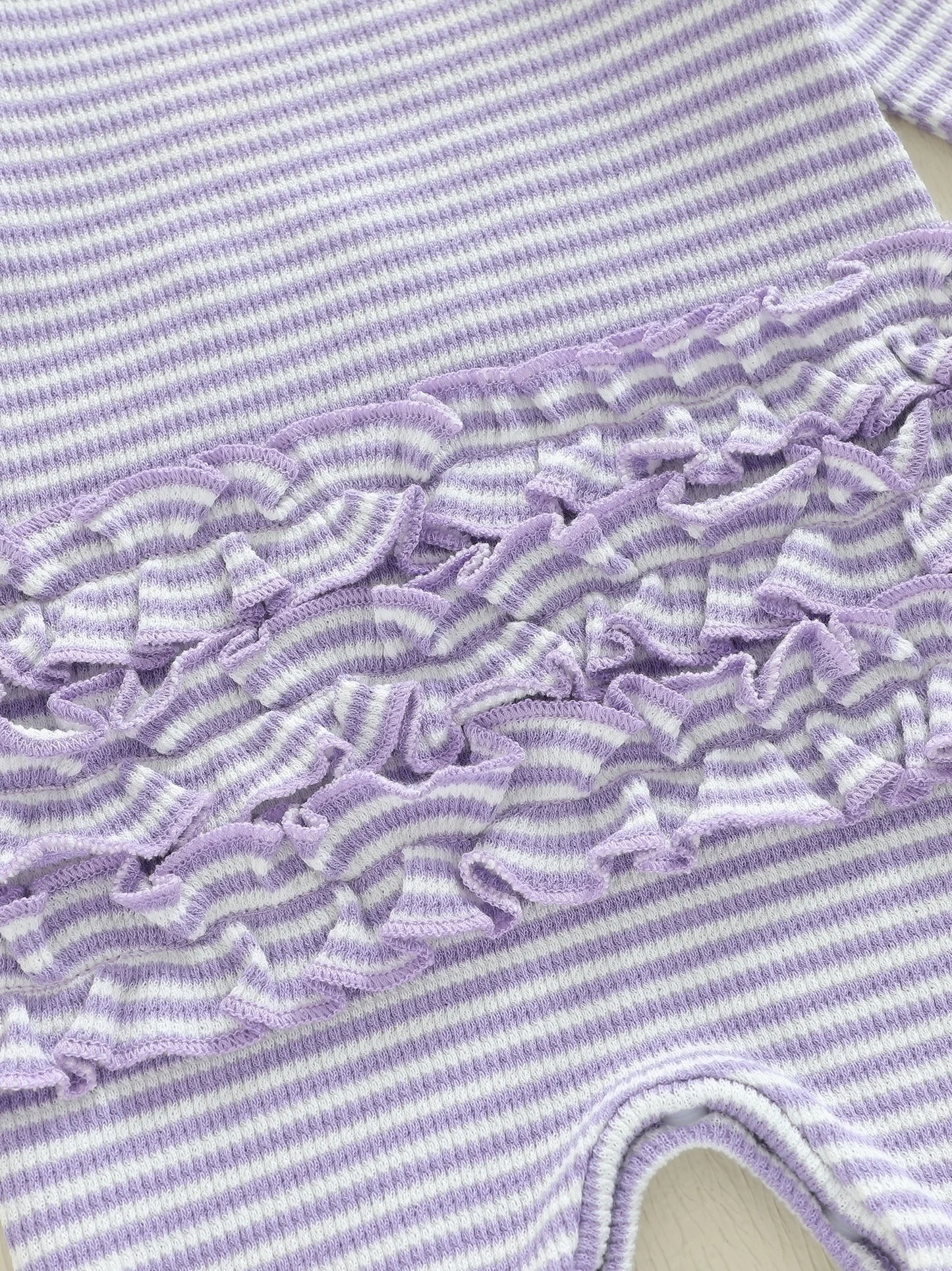 Newborn Baby Romper with Headband - Bow Letter Embroidery Stripe Long Sleeve Jumpsuit