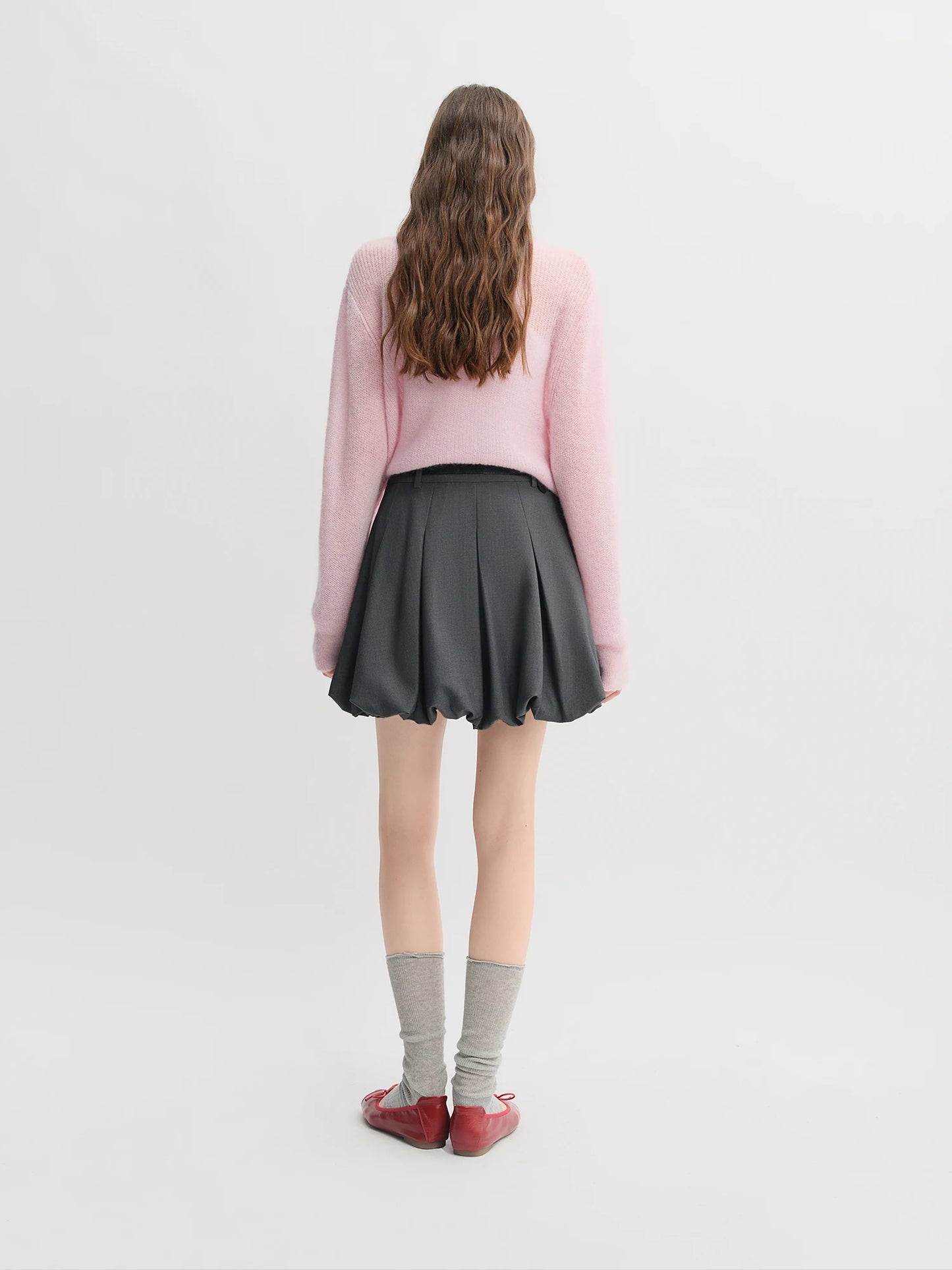 Plus Size Ballet Style A-Line Short Skirt - Sweet Autumn Grey