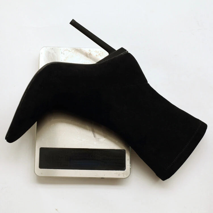 Suede Elastic Ankle Boots