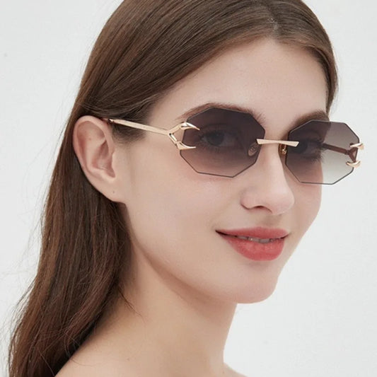 Women's Fashion Sunglasses - Frameless UV400 Sports Eyewear