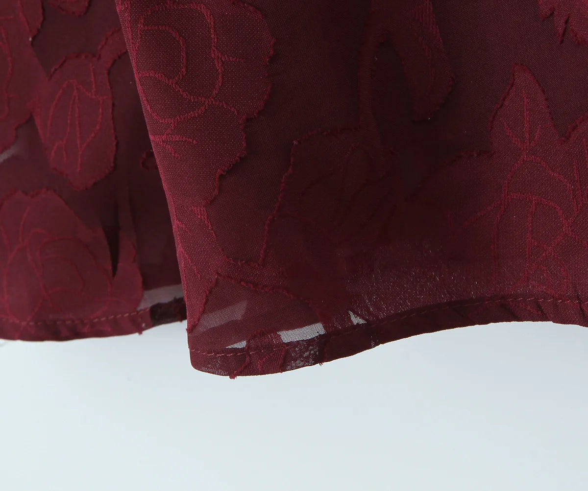 Backless Bandage Evening Dress - Elegant Jacquard A-Line Maxi Dress