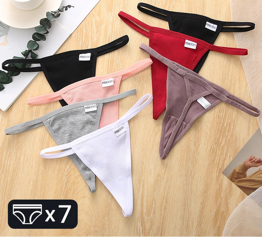 Women's Cotton Thongs – 7 Pack