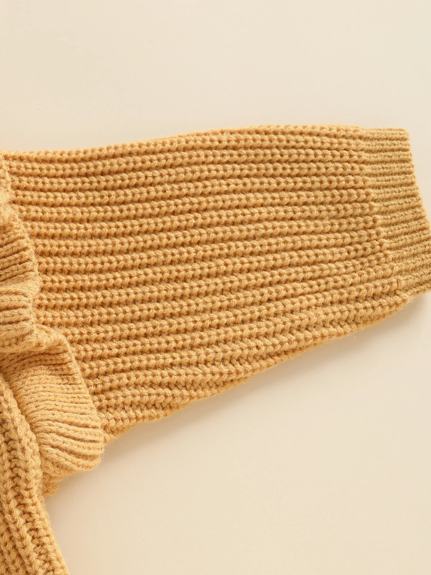 Baby Fall Sweater - Bow Pumpkin Embroidery Round Neck Knit Pullover