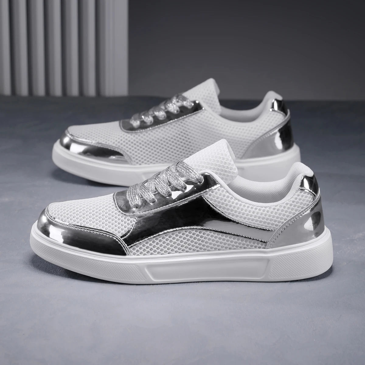 Men's Platform Skateboard Sneakers - Breathable Outdoor Vulcanized Tennis Shoes
