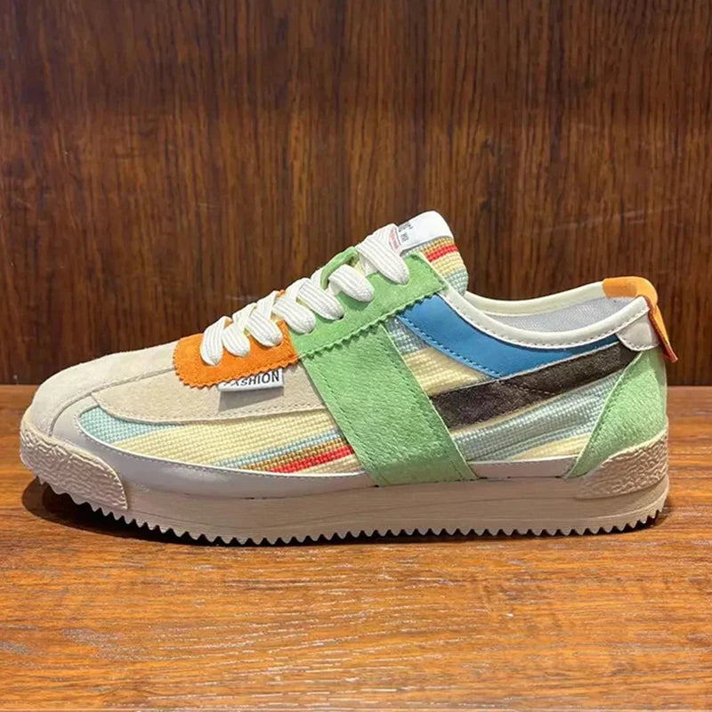 Men's Platform Casual Sneakers - Lace-Up Sports Running Shoes