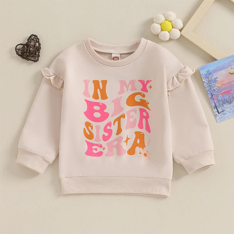 0-6Y Girl Sweatshirt/Romper Ruffles Long Sleeve Colourful Letter Print Jumpsuits Babygrow