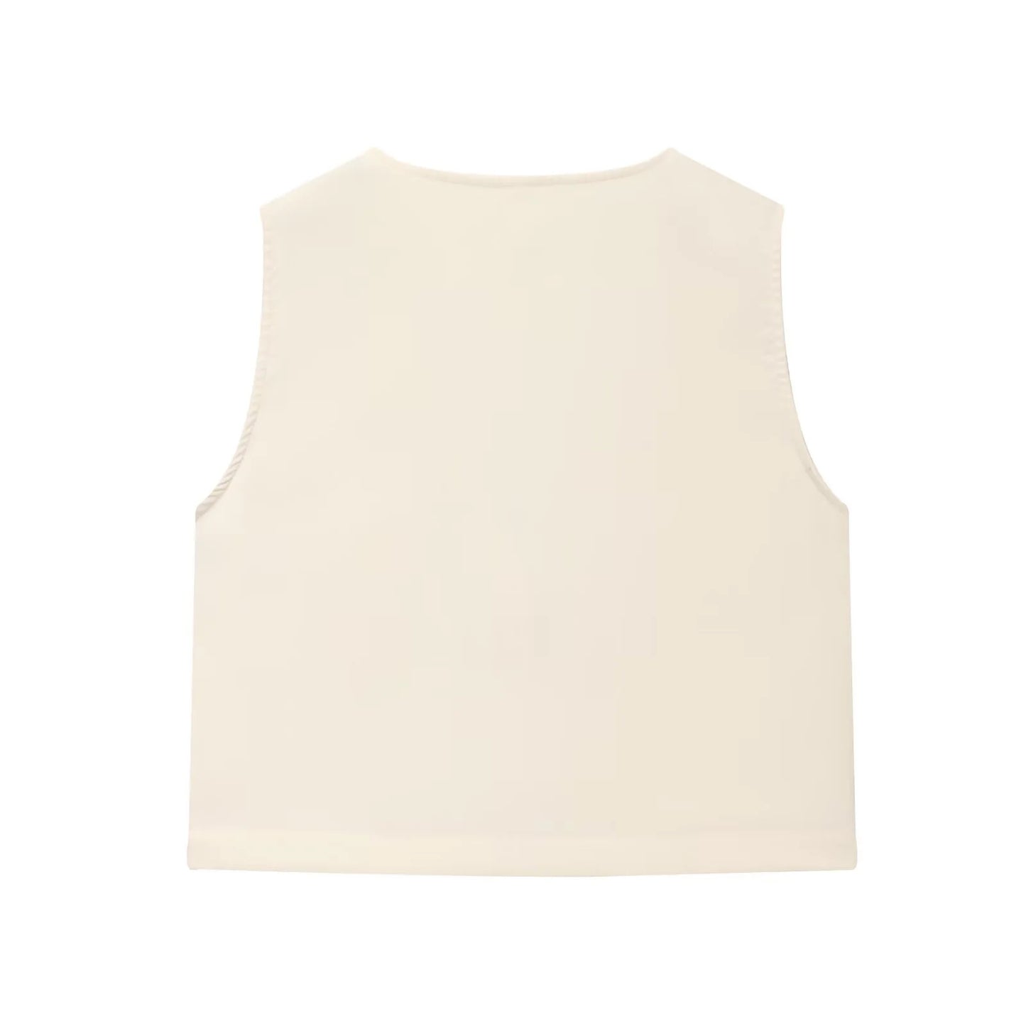 Women's Crepe Silk V-Neck Sleeveless Top & High Waisted Midi Skirt Set