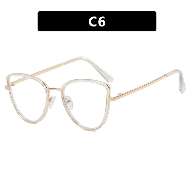 Fashion Cat Eye Eyeglass Frame - Anti Blue Light Prescription Compatible for Women
