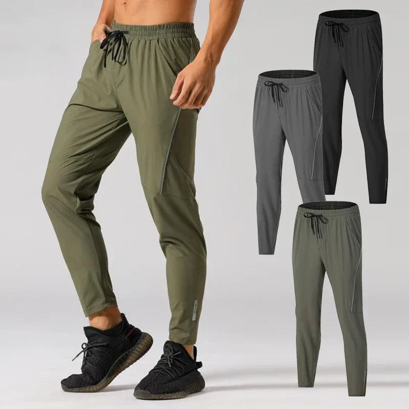 Men's Gym Casual Sweatpants Breathable Quick-Drying Ice Silk  Sports Jogging Training Trousers