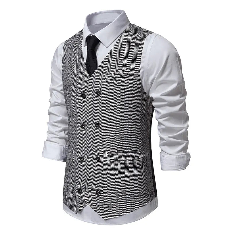 Men Double Breasted Waistcoat