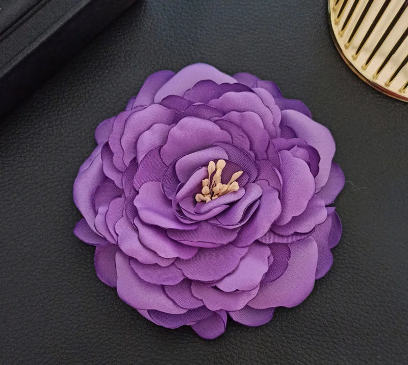Elegant Fabric Flower Brooch - Lapel Pin Badge for Women
