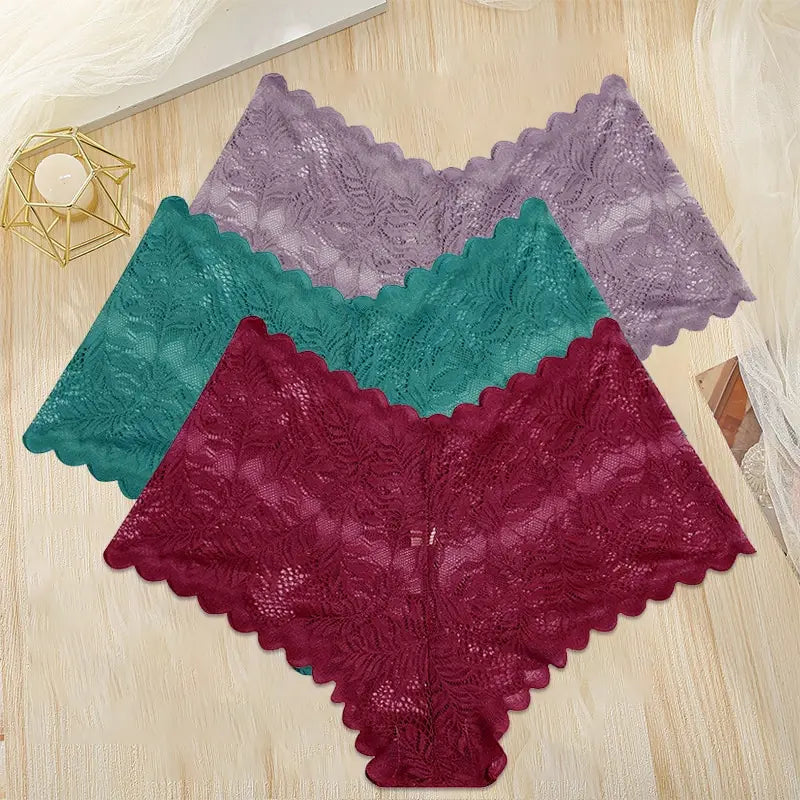 Women's Floral Lace Briefs 3-Pack