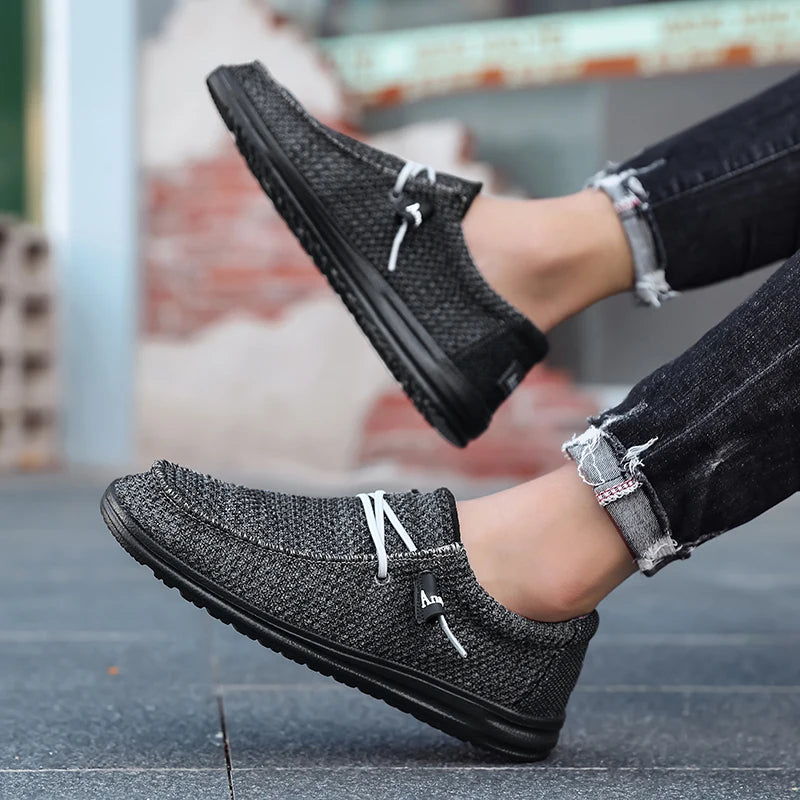 Men's Slip-On Casual Sneakers - Breathable Skateboard Loafers