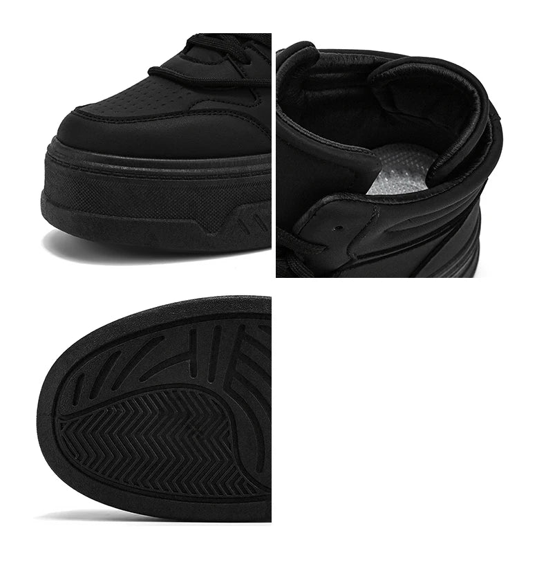 High-Top Platform Sneakers - Men's Thick-Sole Running Shoes