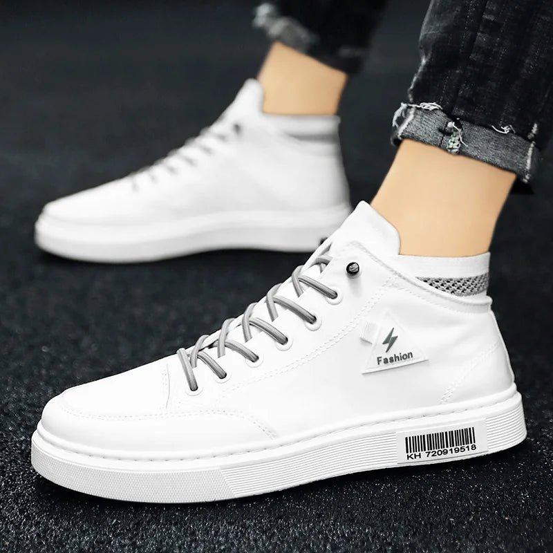 Simple Design Casual Sneakers - Men's Flat Skateboard & Running Trainers