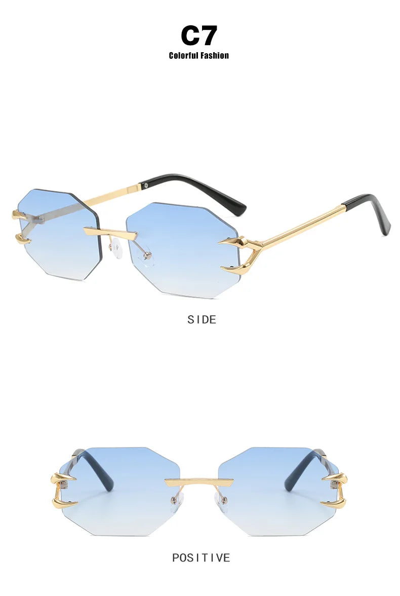 Women's Fashion Sunglasses - Frameless UV400 Sports Eyewear