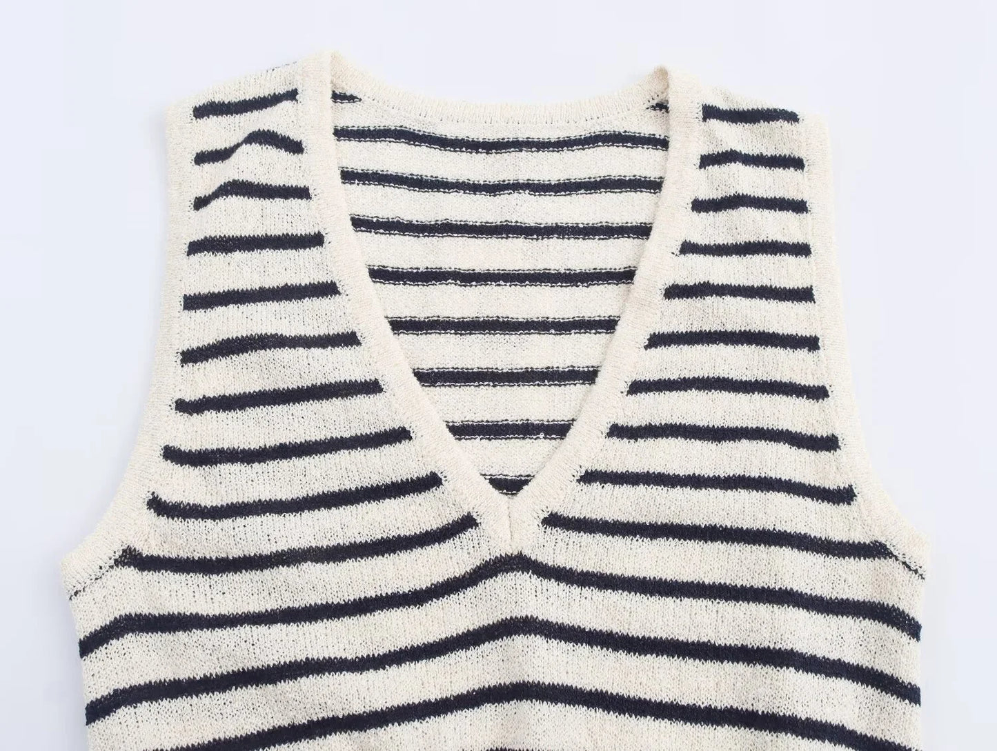 Women's Slim Fit Striped Knitted Dress - Elegant Patchwork Design Summer Dress