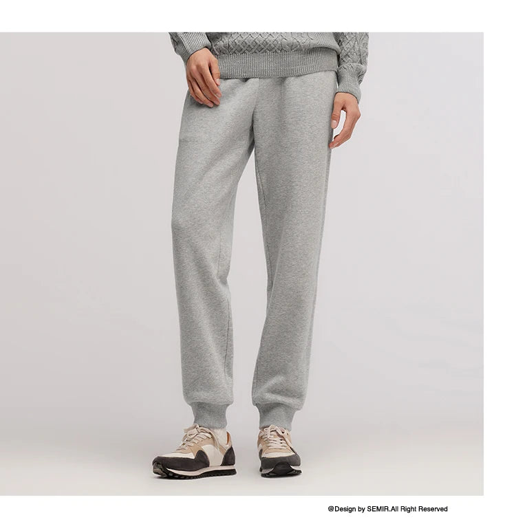 Men's Thermal Fleece Lined Jogger Pants - Antibacterial Loose Fit Winter Sweatpants