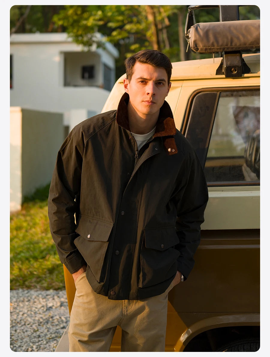 Men's Spring Oversize Water Repellent Washed Vintage Coats Jacket