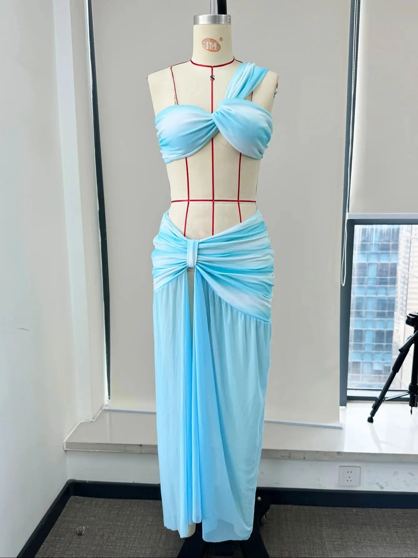 Women's One Shoulder Skirt Summer Semi-sheer Party Elegant Slim Beach Dress