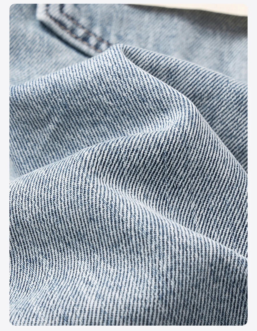 Men's Loose Fit Cargo Jeans - Relaxed Denim Trousers